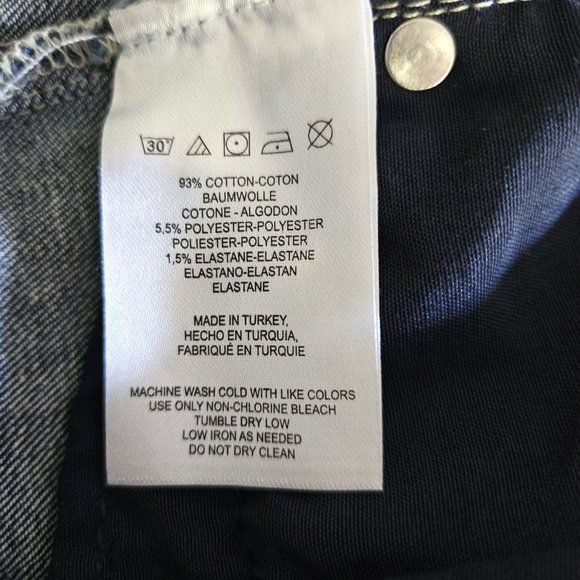 Free People Straight Cropped Jeans Raw Hem - Blue - size 29 - EUC - Picture 7 of 11